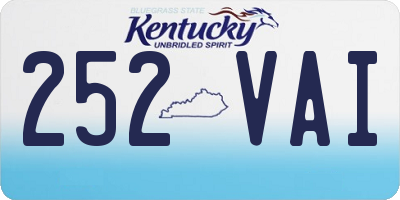 KY license plate 252VAI