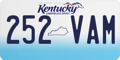 KY license plate 252VAM