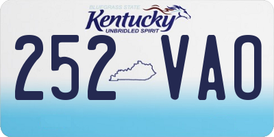 KY license plate 252VAO