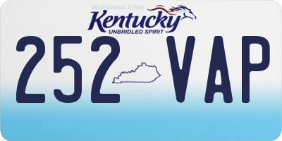 KY license plate 252VAP