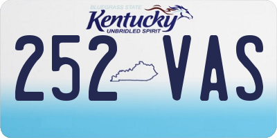 KY license plate 252VAS