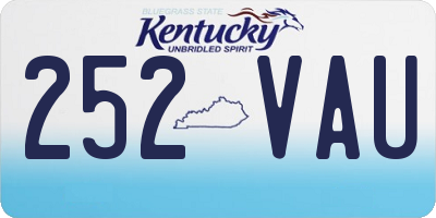 KY license plate 252VAU