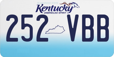 KY license plate 252VBB