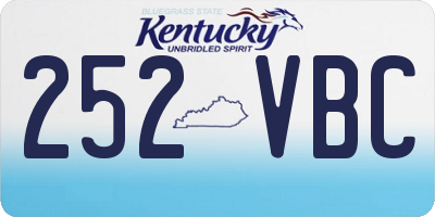 KY license plate 252VBC