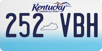 KY license plate 252VBH