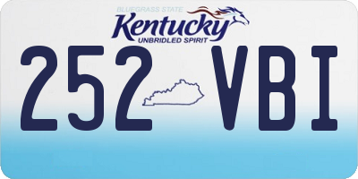 KY license plate 252VBI
