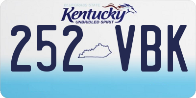 KY license plate 252VBK