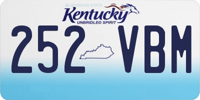 KY license plate 252VBM