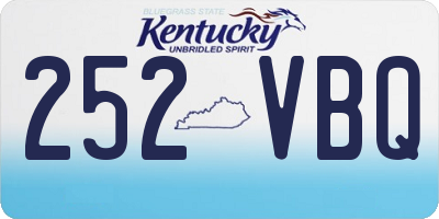 KY license plate 252VBQ
