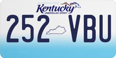 KY license plate 252VBU