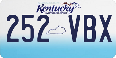 KY license plate 252VBX