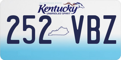 KY license plate 252VBZ