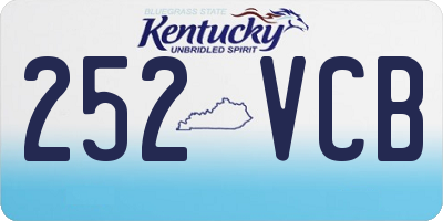 KY license plate 252VCB