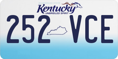 KY license plate 252VCE