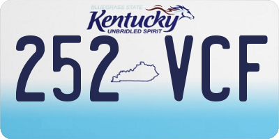 KY license plate 252VCF