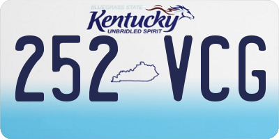 KY license plate 252VCG
