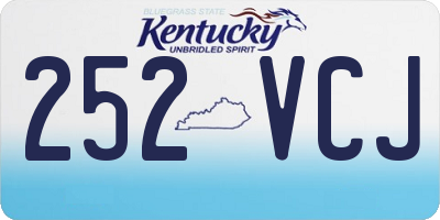 KY license plate 252VCJ