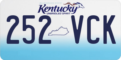 KY license plate 252VCK