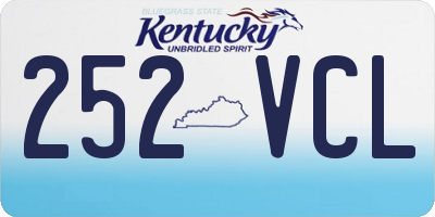 KY license plate 252VCL