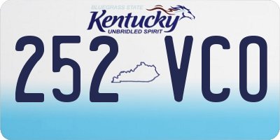 KY license plate 252VCO