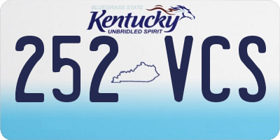 KY license plate 252VCS