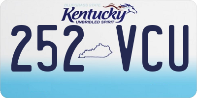 KY license plate 252VCU