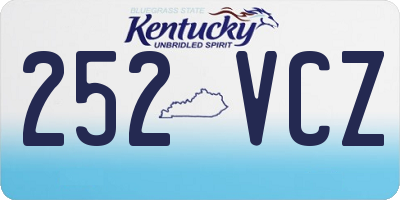 KY license plate 252VCZ