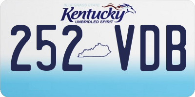 KY license plate 252VDB