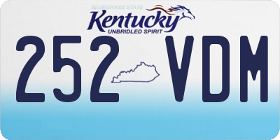 KY license plate 252VDM