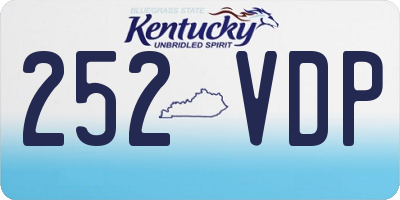 KY license plate 252VDP