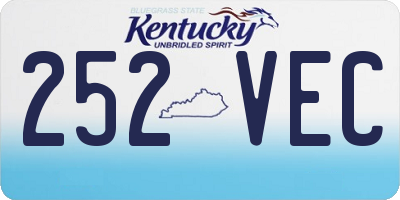 KY license plate 252VEC