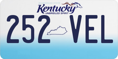 KY license plate 252VEL