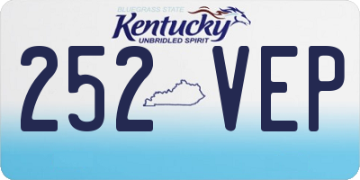 KY license plate 252VEP