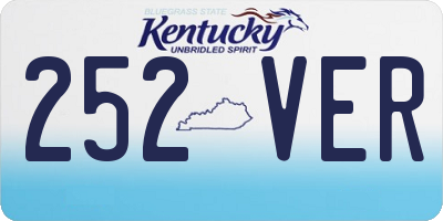 KY license plate 252VER