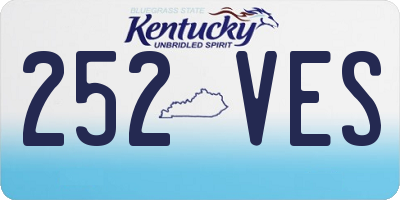 KY license plate 252VES