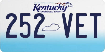 KY license plate 252VET