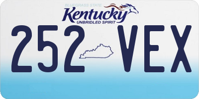 KY license plate 252VEX
