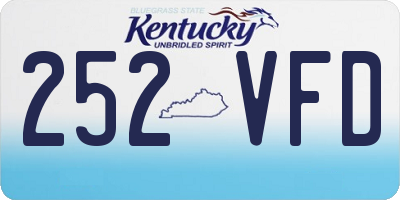 KY license plate 252VFD