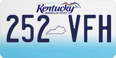 KY license plate 252VFH