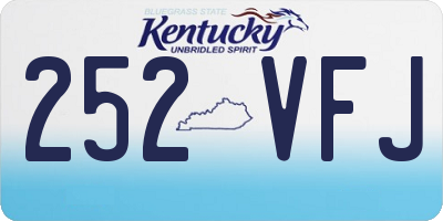 KY license plate 252VFJ