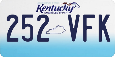 KY license plate 252VFK