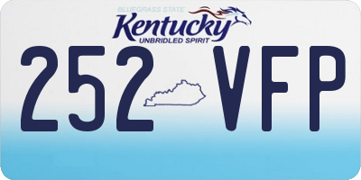 KY license plate 252VFP