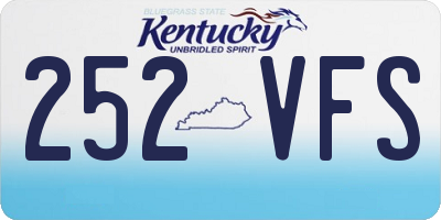 KY license plate 252VFS