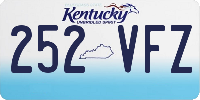 KY license plate 252VFZ