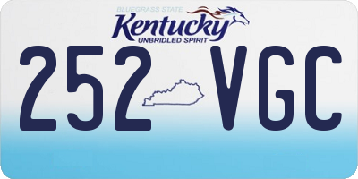 KY license plate 252VGC