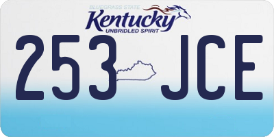 KY license plate 253JCE