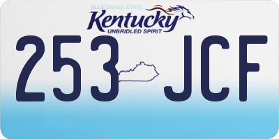 KY license plate 253JCF