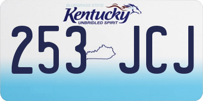 KY license plate 253JCJ