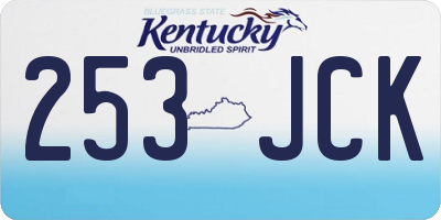 KY license plate 253JCK