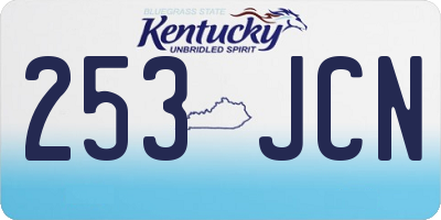 KY license plate 253JCN